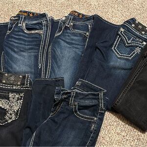 Rock Revival Women's Slim Straight Jeans - Dark Blue